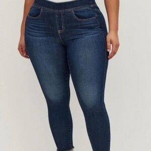 Torrid Lean Jean Skinny Super Soft High-Rise Jean Fray Hem Size 4S 4X Short